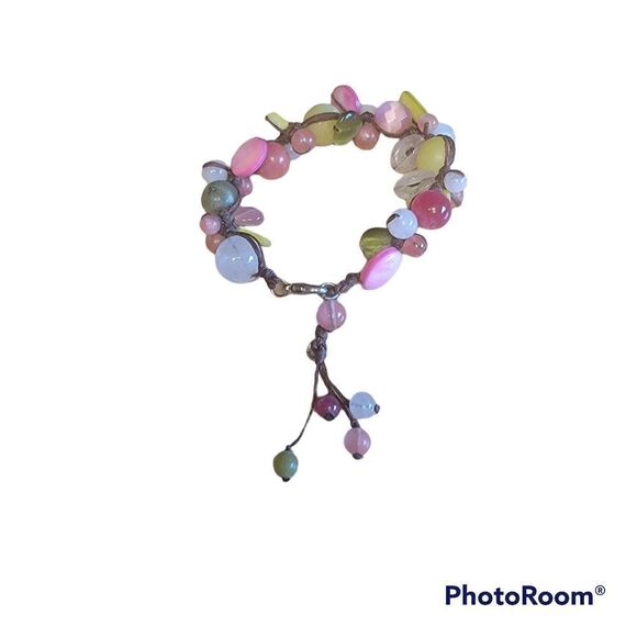 Handmade Bracelet with Glass Beads. Multi Colored. - Picture 7 of 8